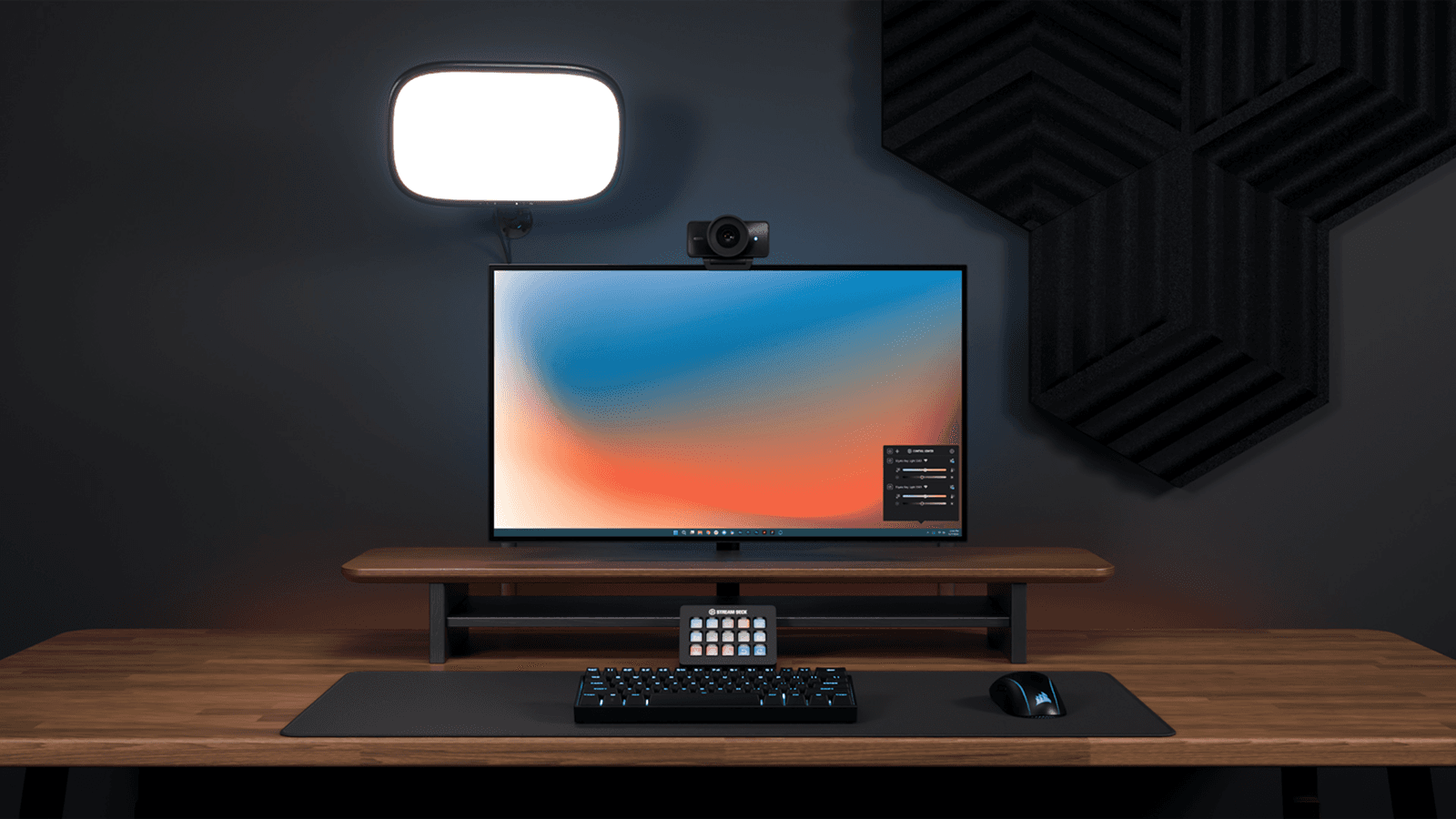 Elgato Key Light Air MK.2 - 데스크 위 자리 안 차지하는 방송용 조명