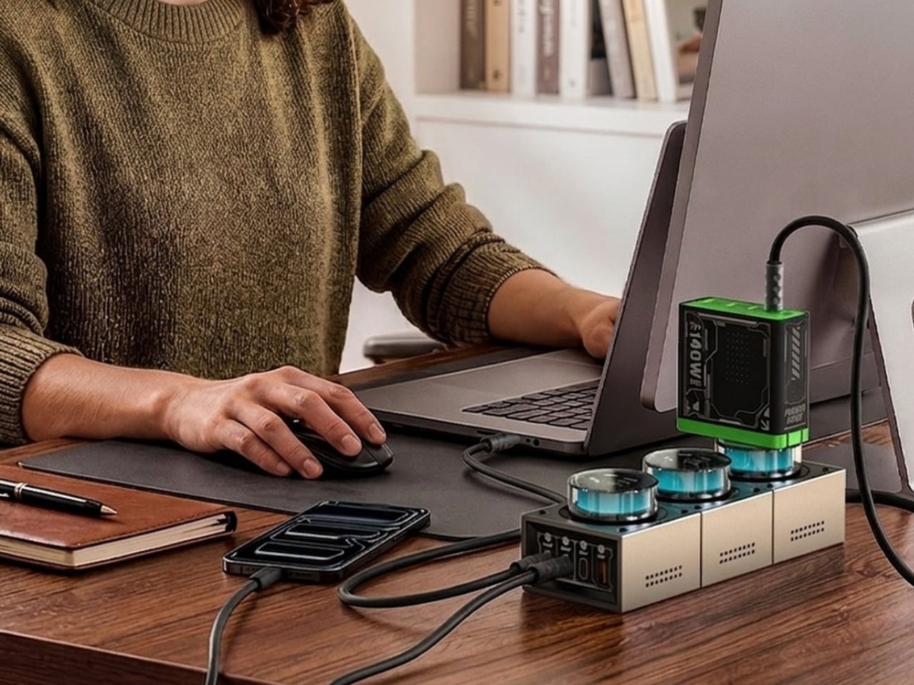 mfish E-Tank 디테일, 후면 포트 클로즈업