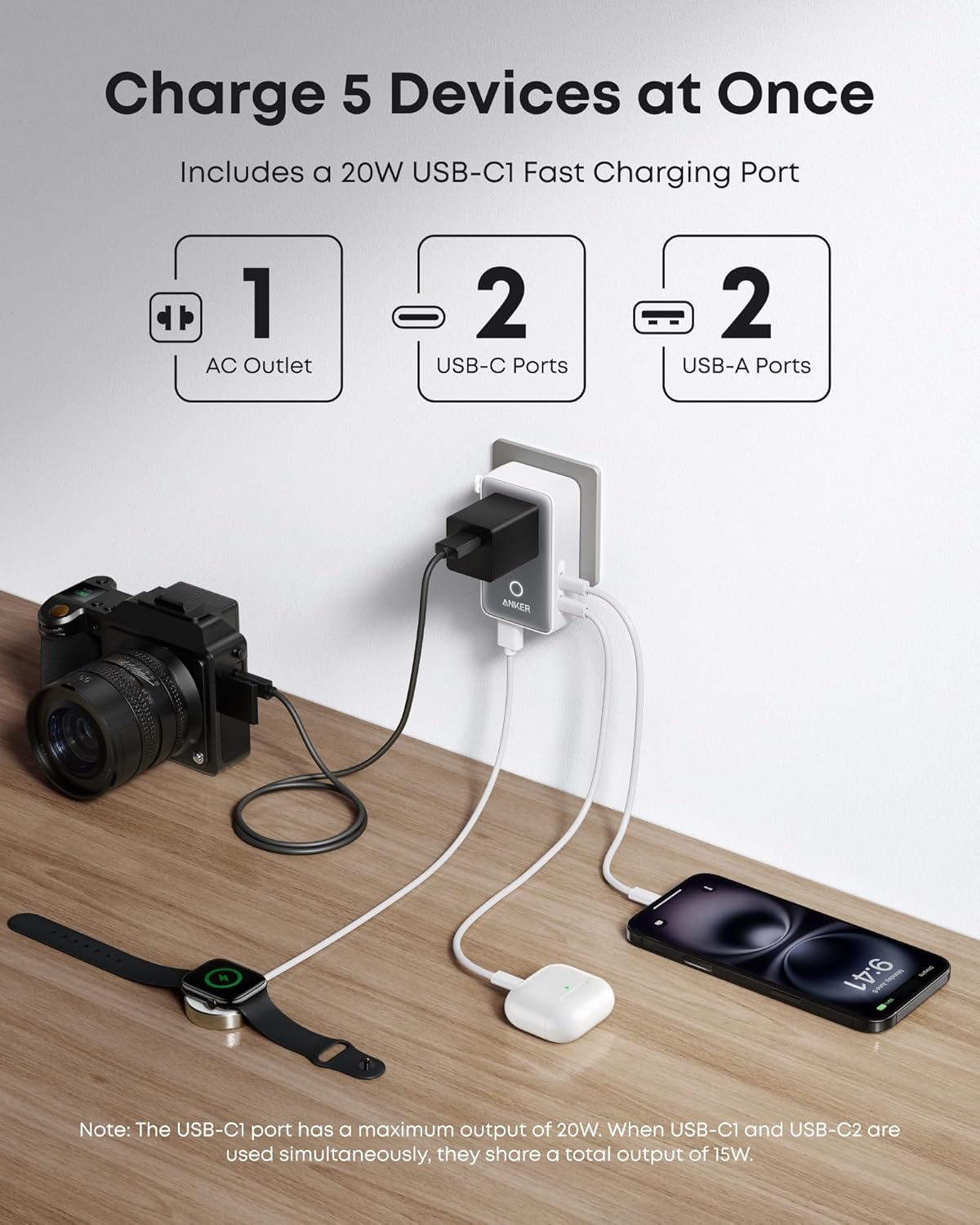 Anker Nano Travel Adapter 사용 예시