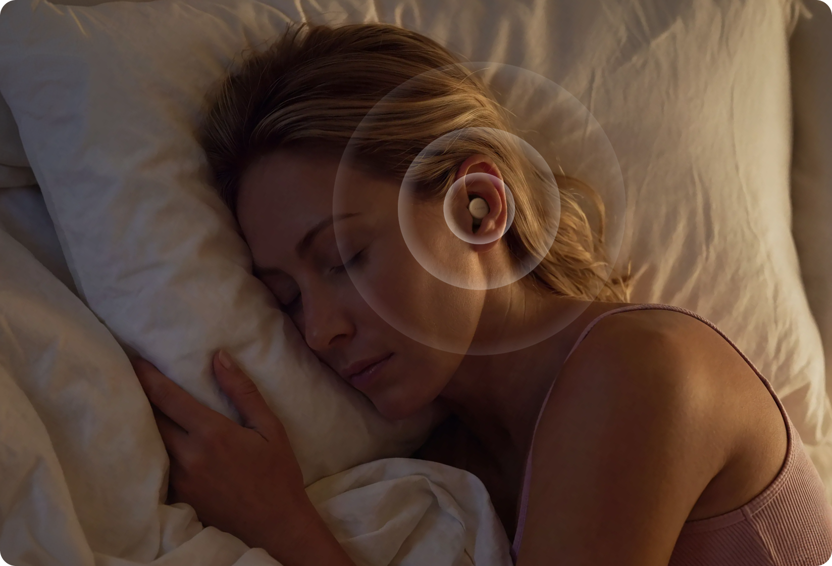 Anker soundcore Sleep Earbuds 4 Pro 디테일 1, 착용 클로즈업
