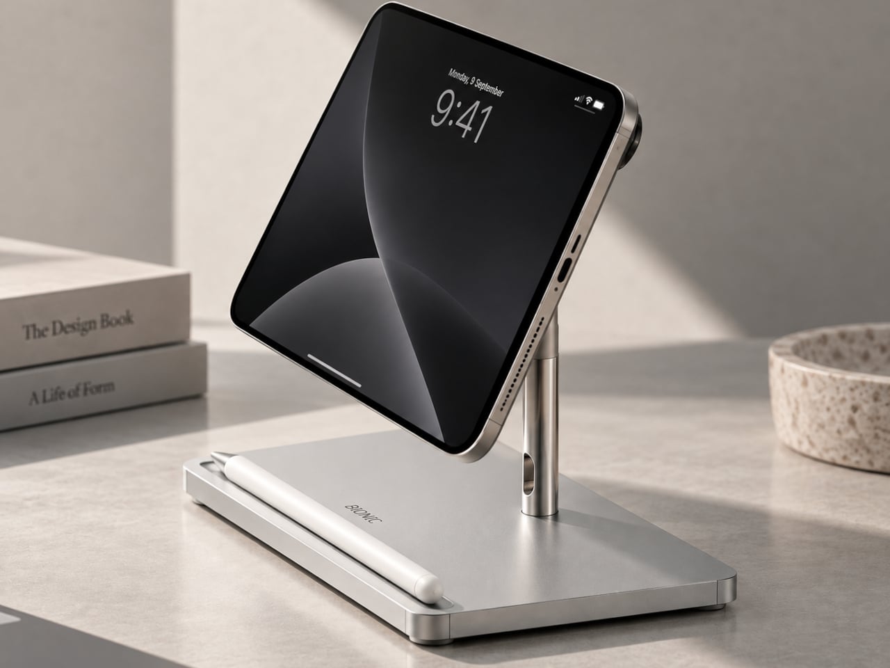 BIONIC iPhone Duo Charger - An Aluminum Stand That Props Up a Foldable Phone Like a Tiny Monitor