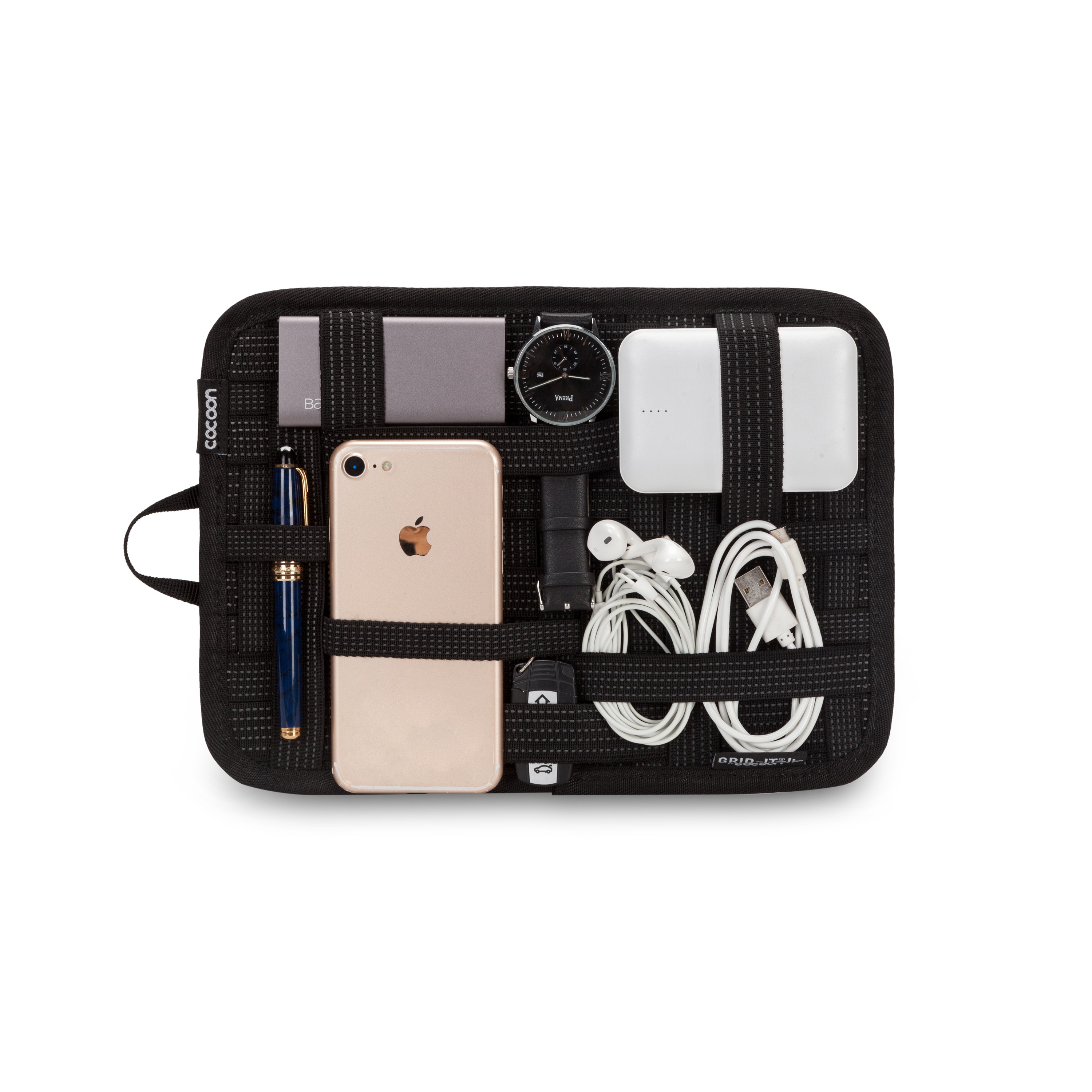 코쿤 그리드잇에 EDC 아이템 정리한 모습