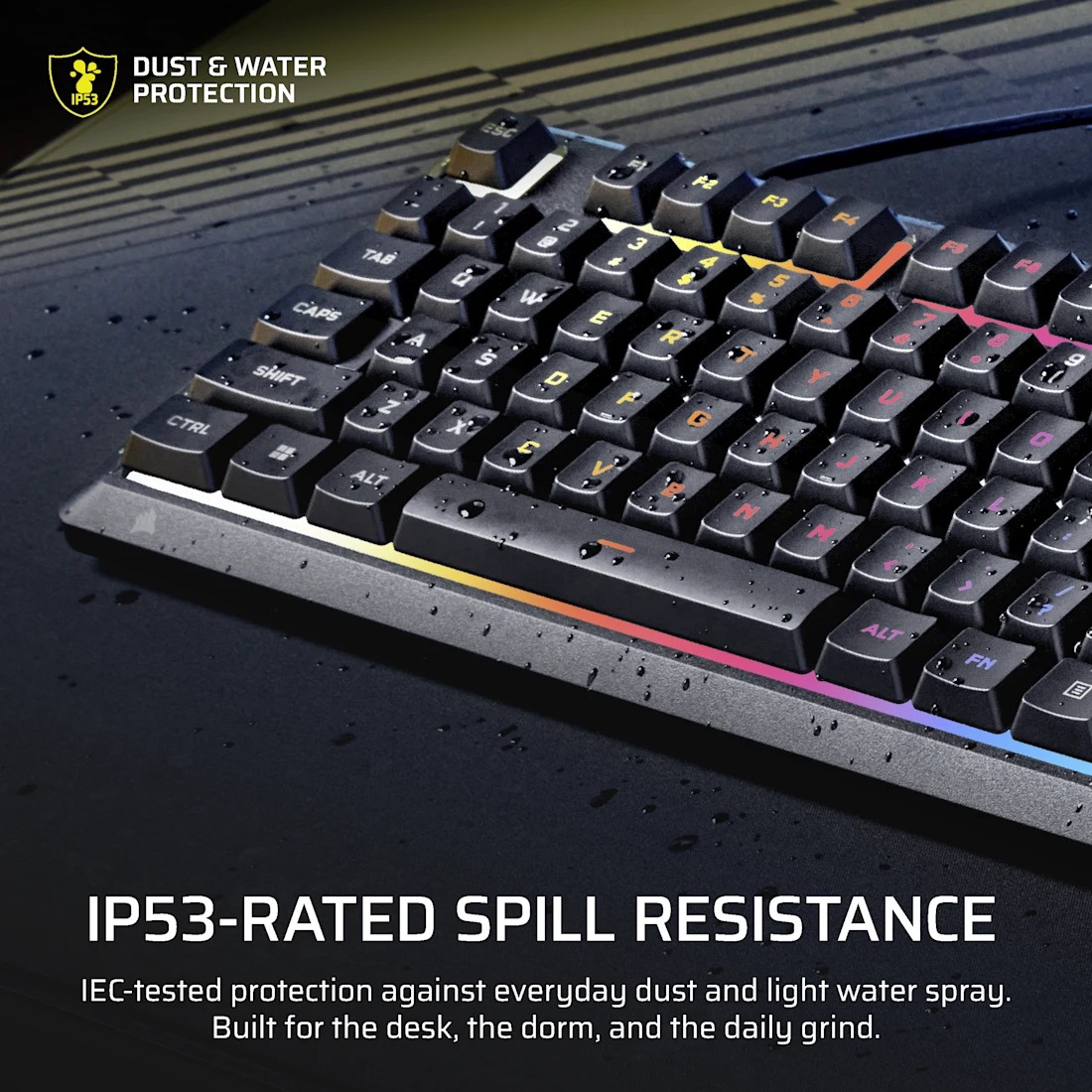 CORSAIR SKIFF 100 PLUS IP53 방수 테스트