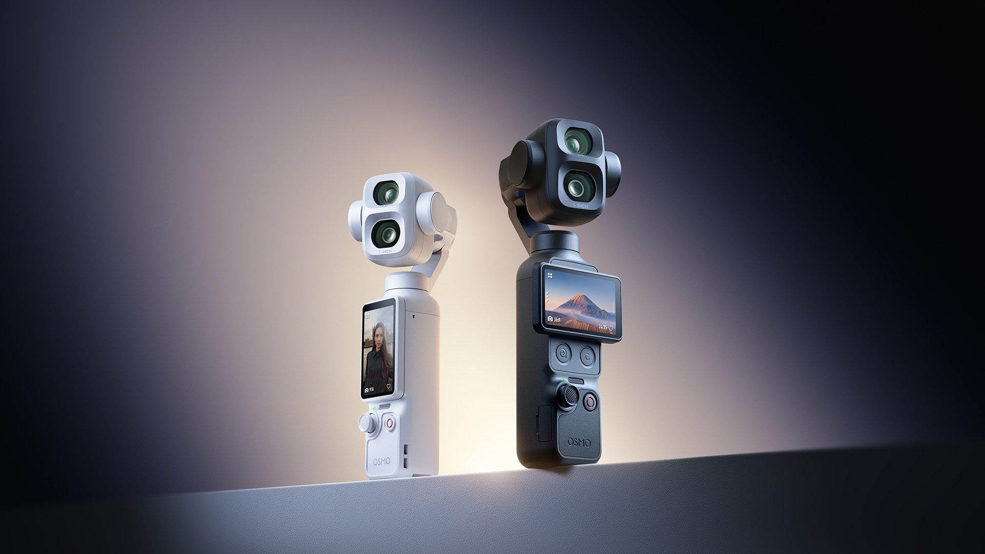 DJI 오즈모 포켓 4P 화이트·블랙 두 컬러 나란히