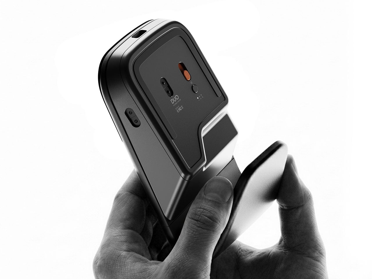 DUO Flexible Mouse 그립 상태 클로즈업