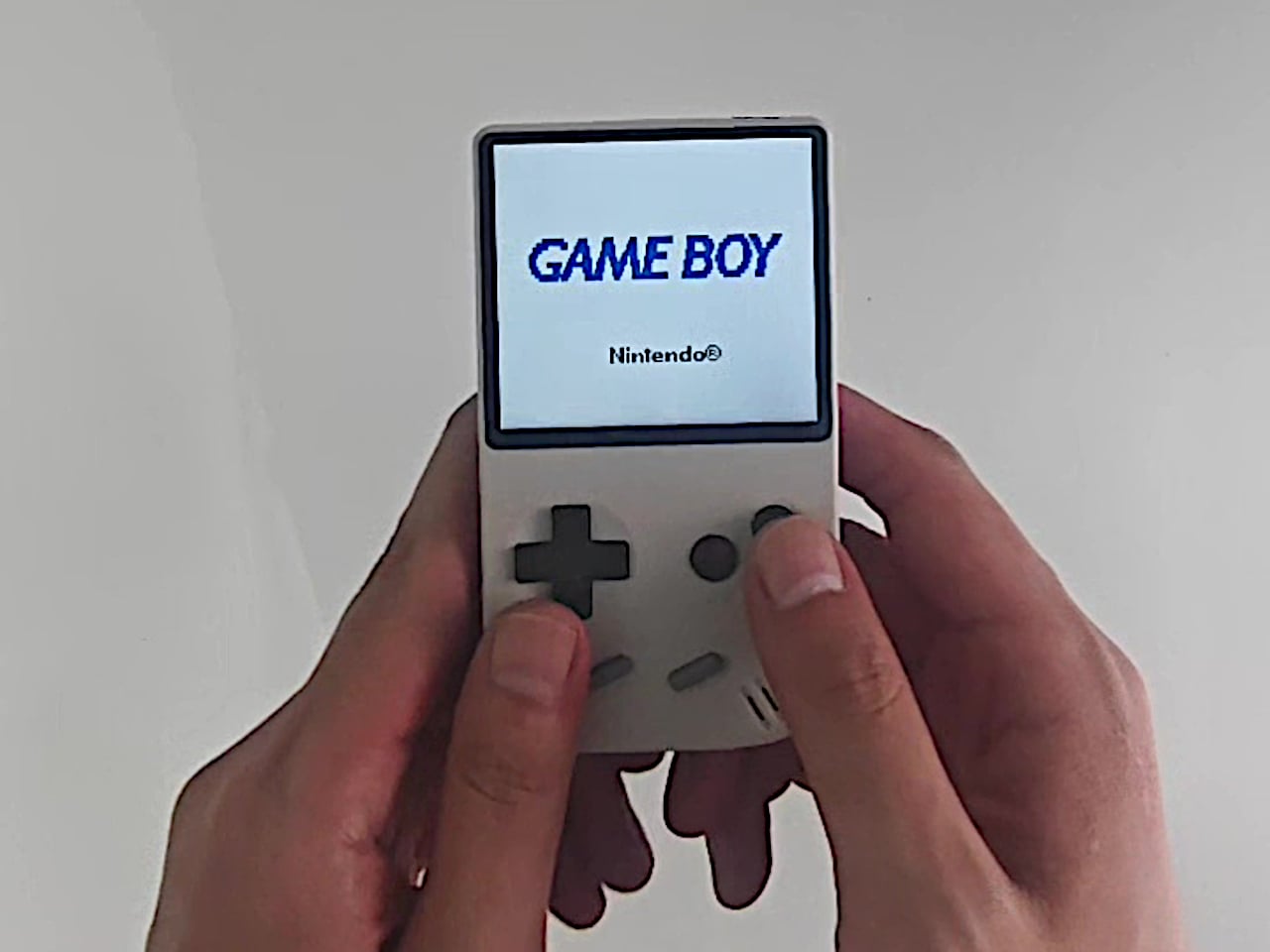 FPGB Mini showing the Game Boy boot screen