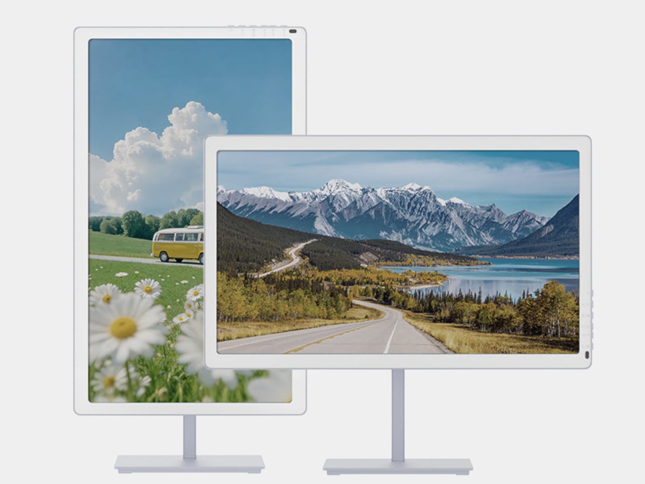 Bigme B251 Pro 세로·가로 모드 컬러 화면 비교