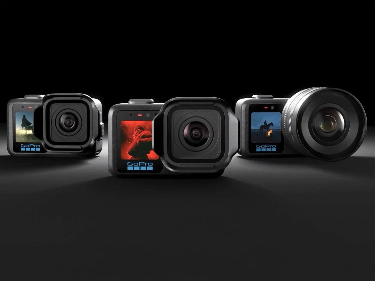 GoPro 미션 1 프로 세 가지 렌즈 구성 비교