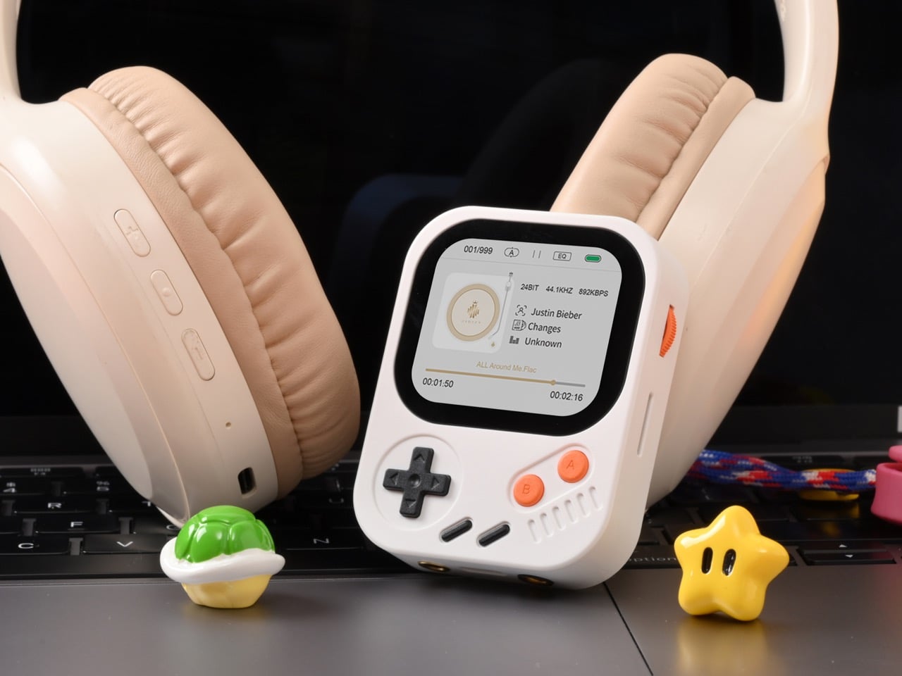 Close-up of the AP30's buttons and interface