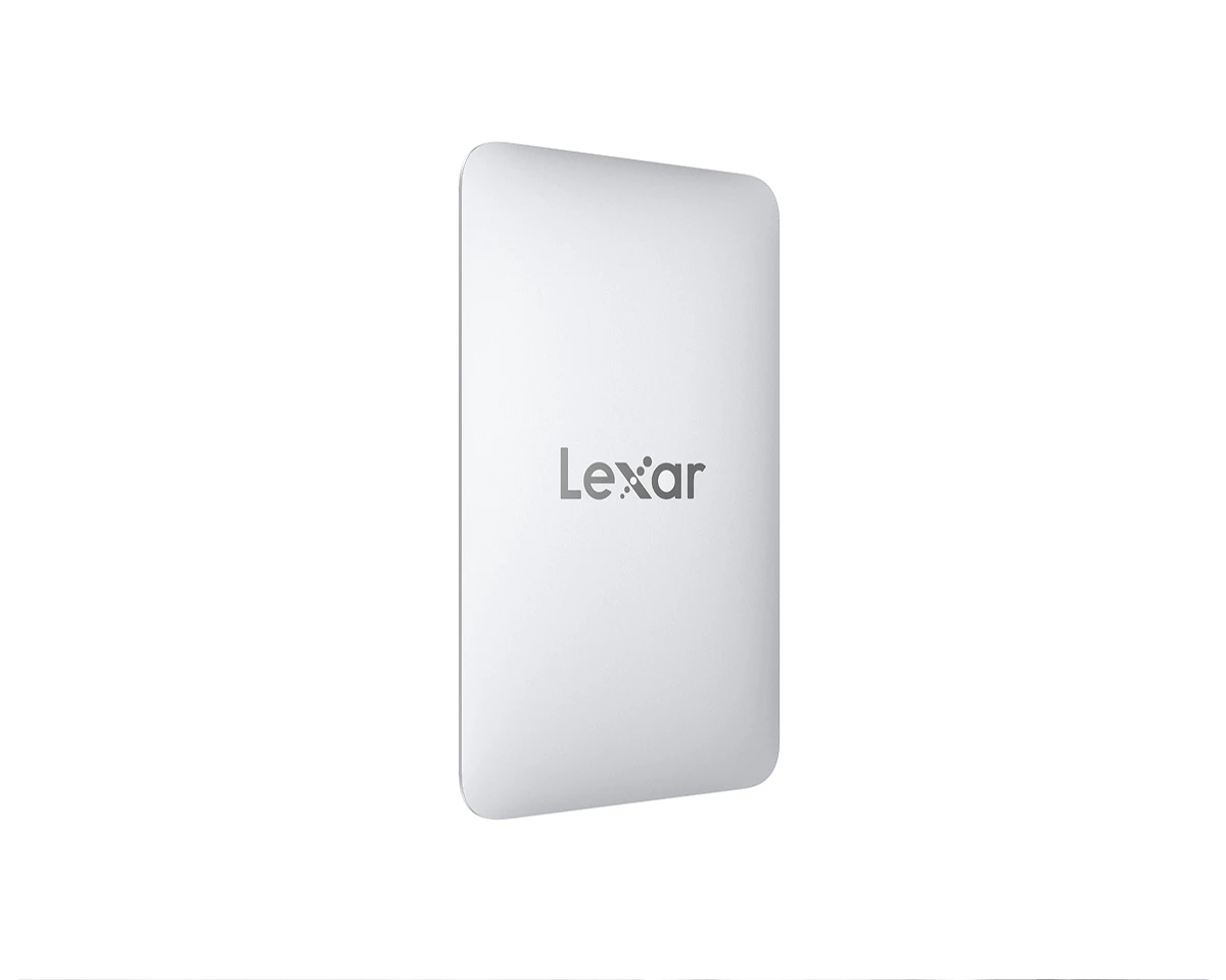 Lexar Museポータブルssdのディテール2、側面から見たアルミユニボディ