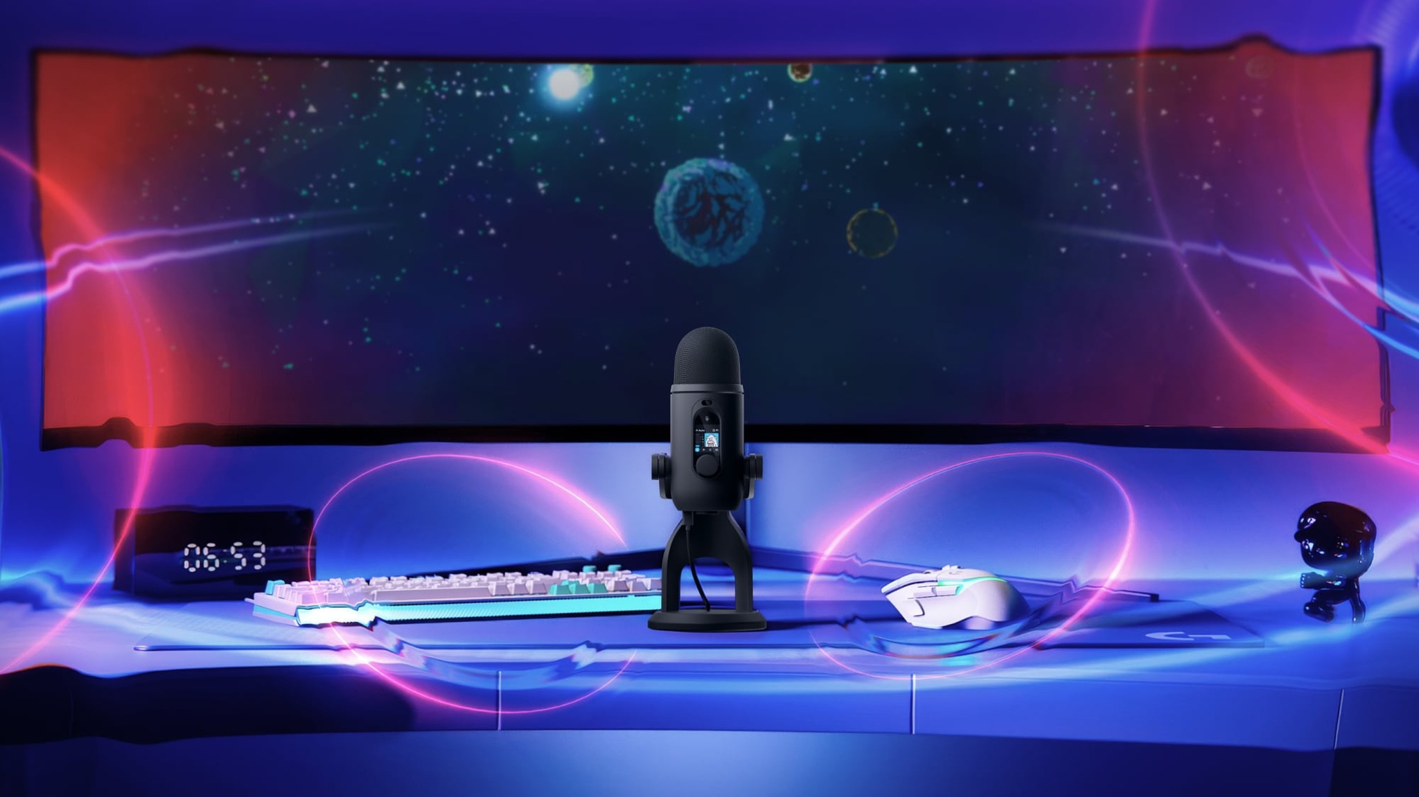 YETI 2와 데스크 셋업 홍보 이미지