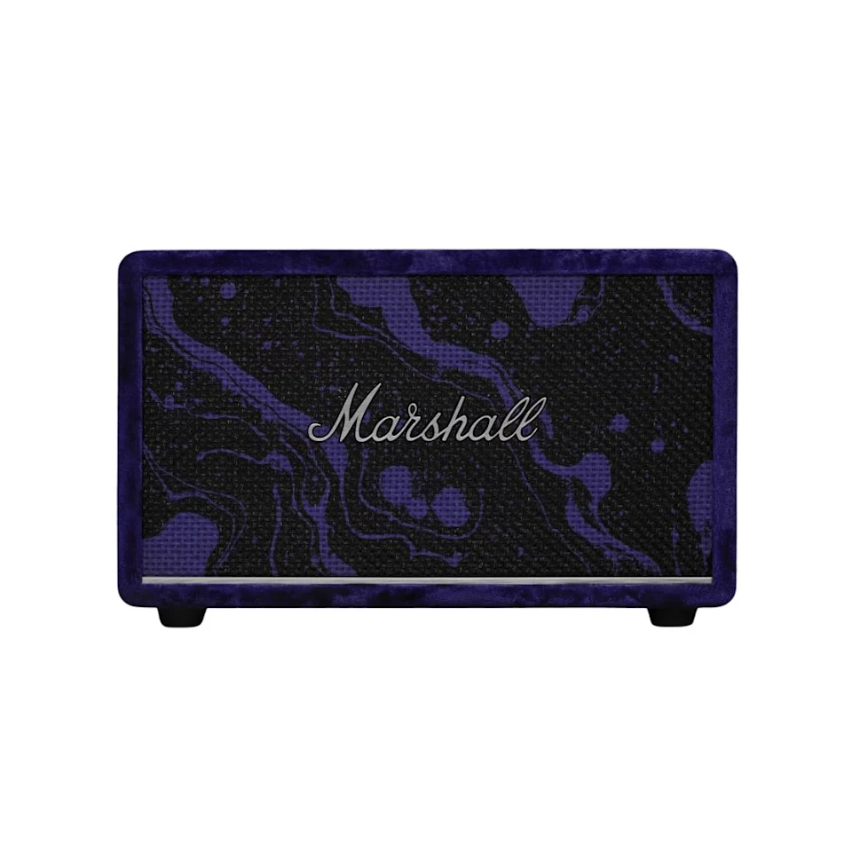 Marshall Acton III Hendrix 에디션 정면, 보라색 크러쉬드 벨벳 마감