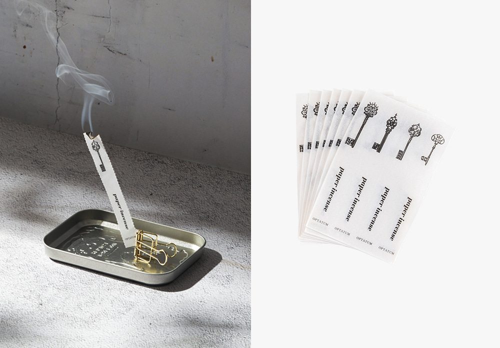 옵타툼 인센스 다양한 향 라인업과 열쇠 디자인