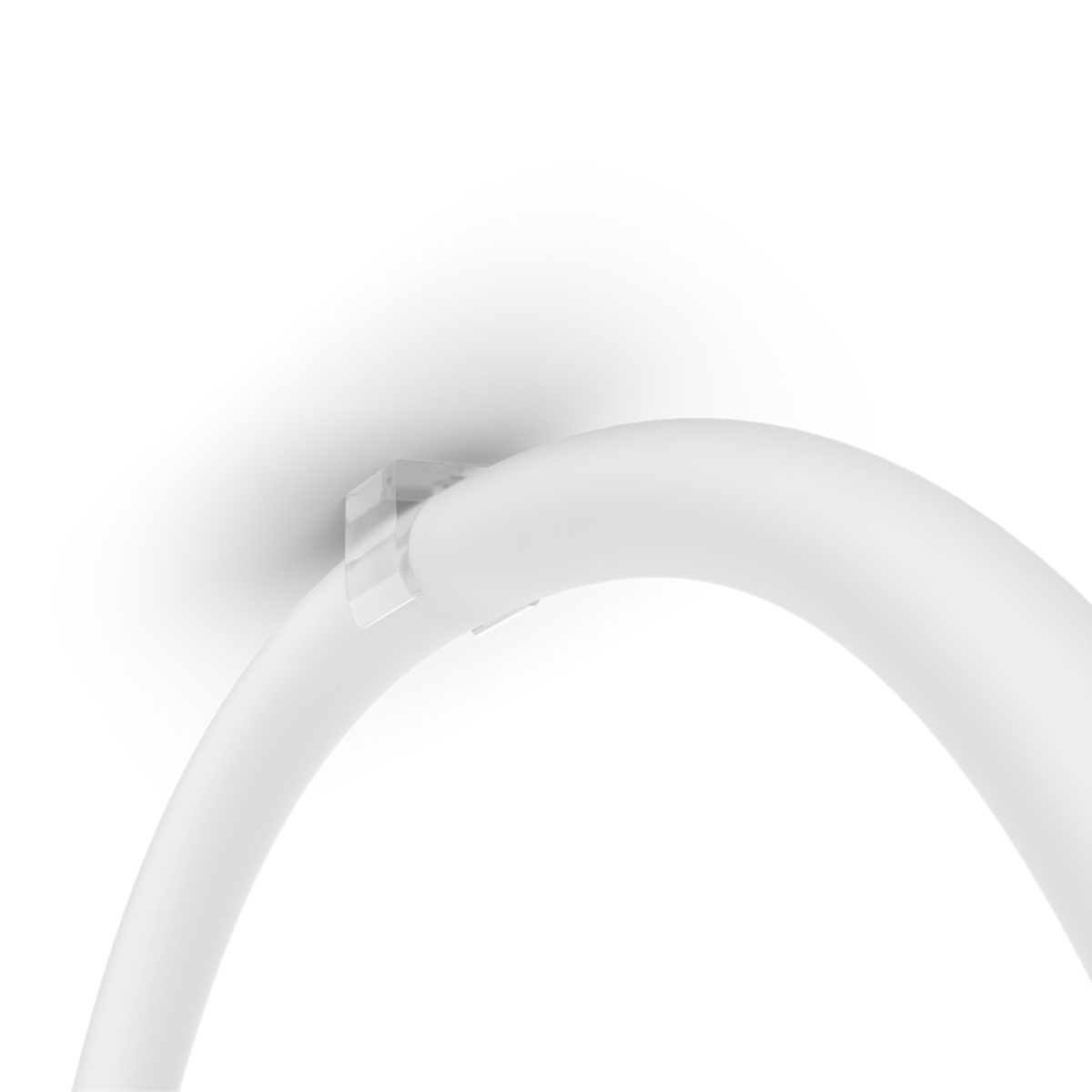 Philips Hue Liane 360 마운트 클립 디테일, 로프 라이트를 고정하는 투명 클립 클로즈업