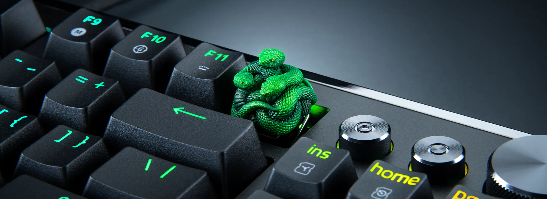 Close-up of the keycap mounted next to F11 on an actual keyboard