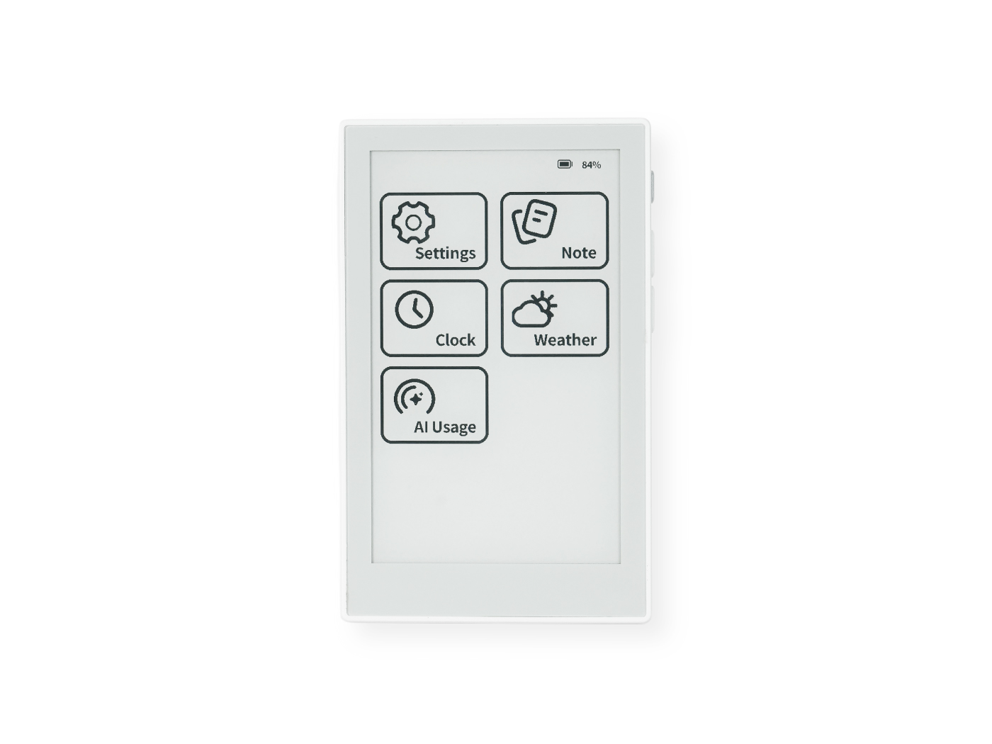 reTerminal Sticky 정면 UI 클로즈업