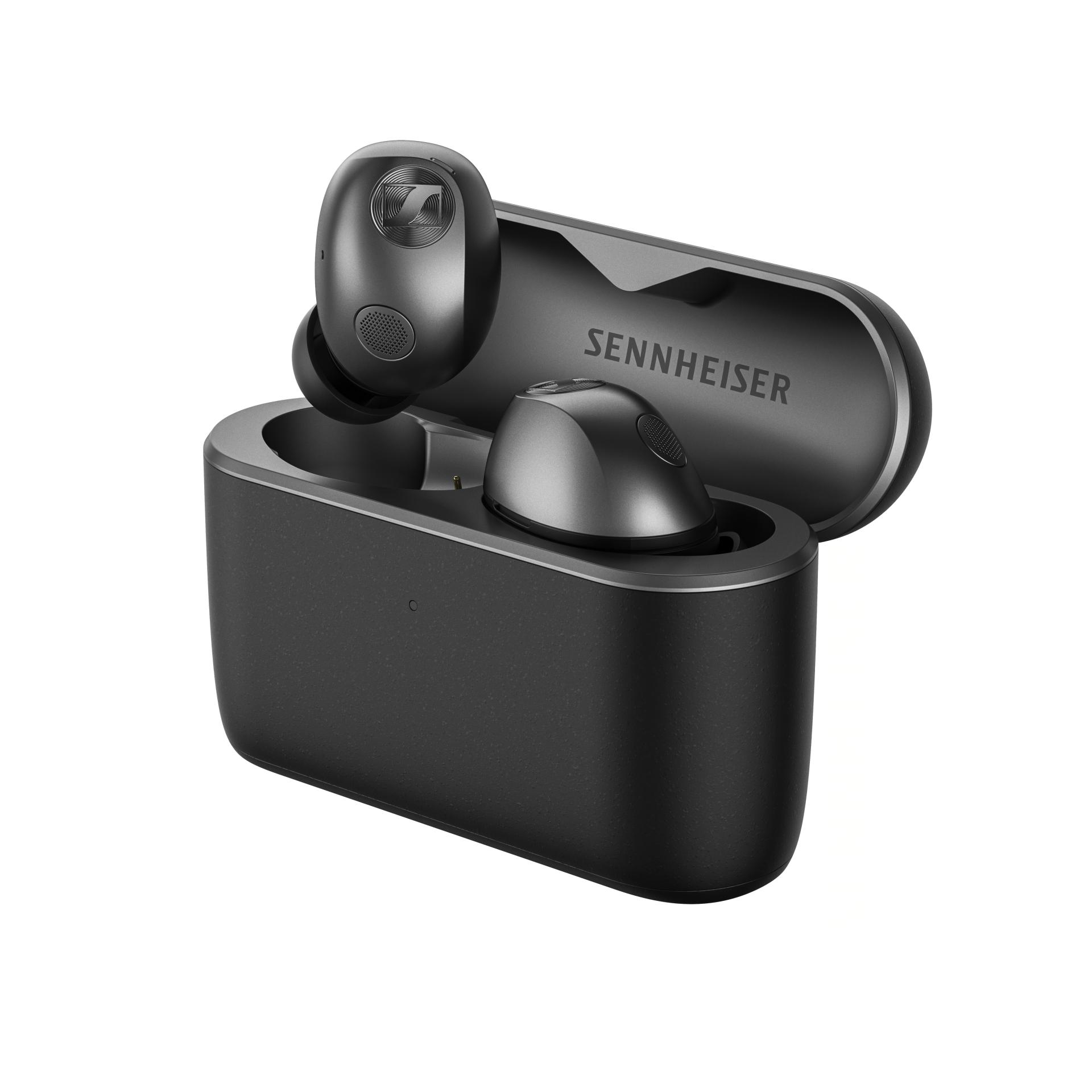 ゼンハイザー MOMENTUM True Wireless 5 ケースオープンアングルカット