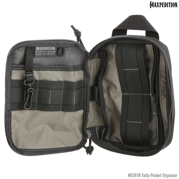 Maxpedition 패티 포켓 오거나이저 외관, 블랙 컬러 정면 이미지