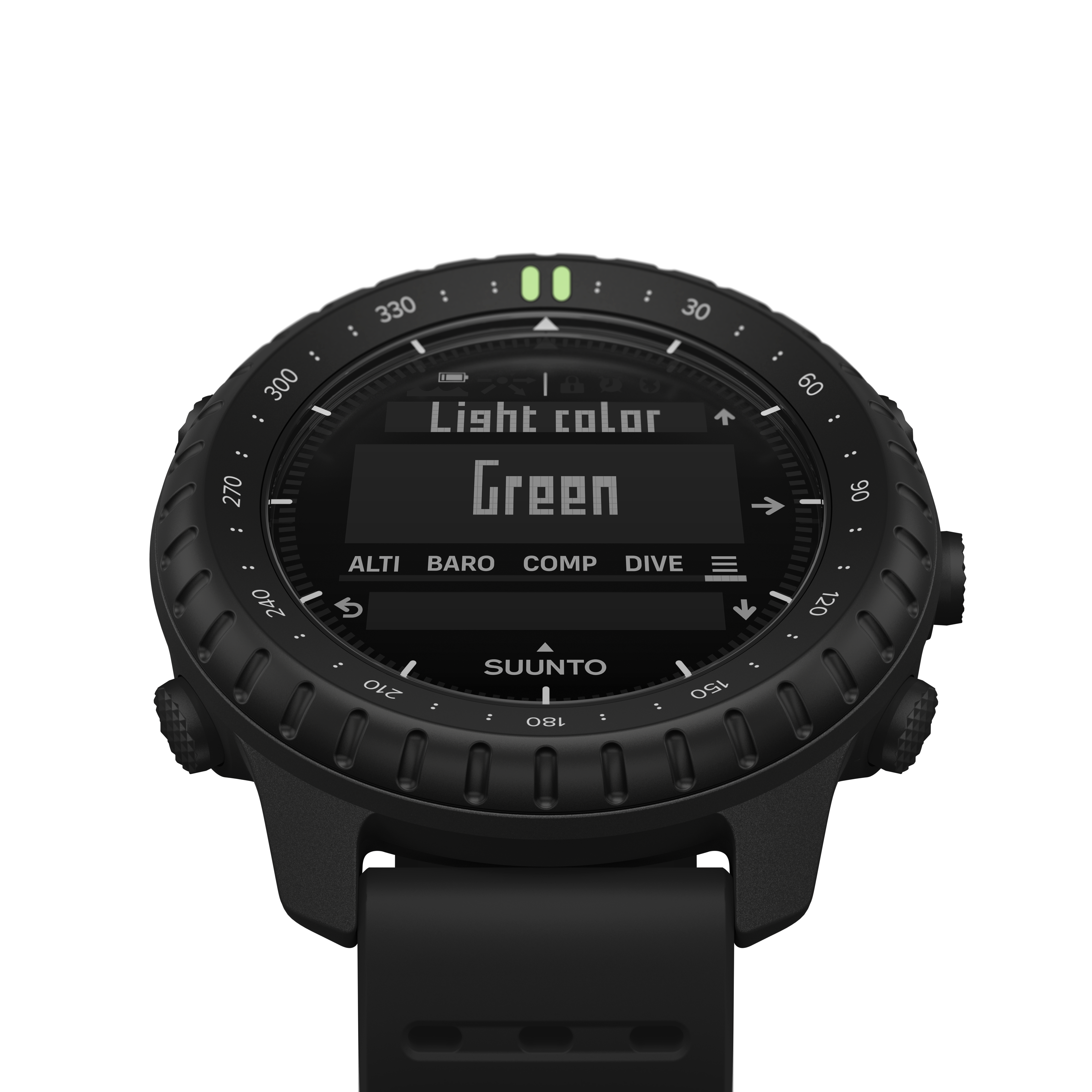 Suunto Core 2 backlight color settings screen